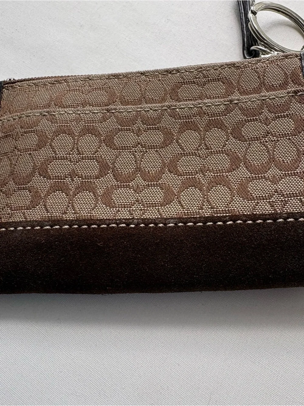 Vintage Y2K Coach Signature Canvas Coin Purse Cardholder Wallet